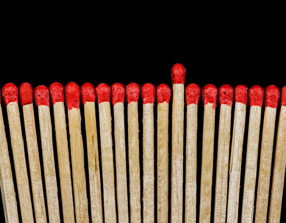 matches in a line with one individual